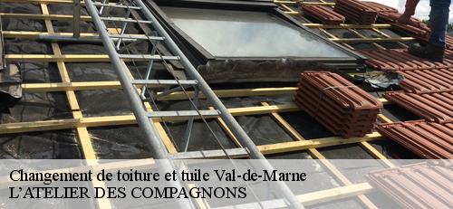 Changement de toiture et tuile 94 Val-de-Marne  L’ATELIER DES COMPAGNONS