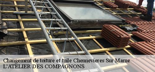 Changement de toiture et tuile chennevieres-sur-marne-94430 L’ATELIER DES COMPAGNONS