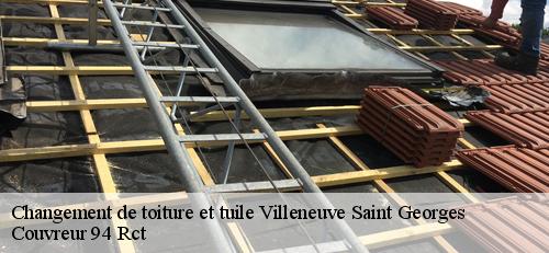 Changement de toiture et tuile  villeneuve-saint-georges-94190 Couvreur 94 Rct