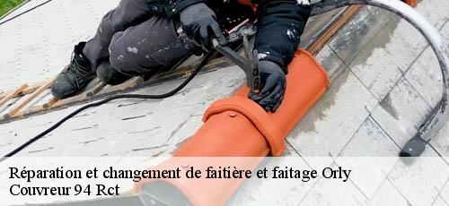 Réparation et changement de faitière et faitage  orly-94310 Couvreur 94 Rct