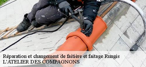 Réparation et changement de faitière et faitage  rungis-94150 L’ATELIER DES COMPAGNONS