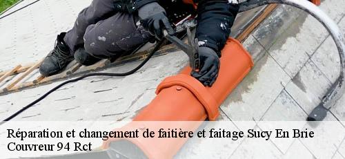 Réparation et changement de faitière et faitage  sucy-en-brie-94370 Couvreur 94 Rct