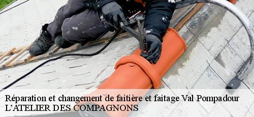 Réparation et changement de faitière et faitage val-pompadour-94460 L’ATELIER DES COMPAGNONS