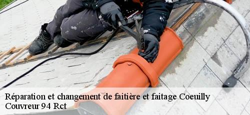 Réparation et changement de faitière et faitage  coeuilly-94500 Couvreur 94 Rct