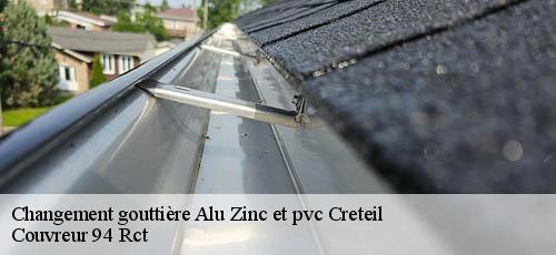 Changement gouttière Alu Zinc et pvc  creteil-94000 Couvreur 94 Rct