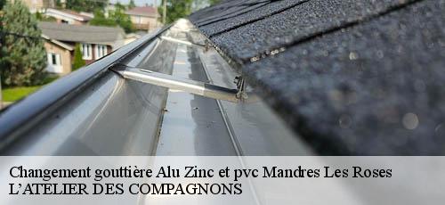 Changement gouttière Alu Zinc et pvc  mandres-les-roses-94520 L’ATELIER DES COMPAGNONS