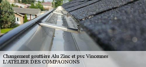 Changement gouttière Alu Zinc et pvc vincennes-94300 L’ATELIER DES COMPAGNONS